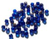 50 6mm Triangle Faceted Sapphire with Antique Gold Coated Ends